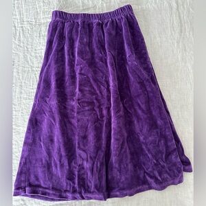 MERCURY Kids Child’s Size Medium Purple Velvet Skirt Elastic Waist Costu…